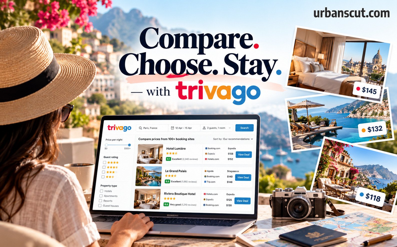 Compare. Choose. Stay. — with trivago